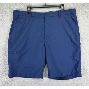 Greg Norman Shorts Mens 40 Blue Golf Performance Stretch Tech Flat Front Casual‎